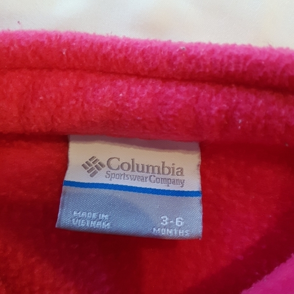 Columbia girls 3-6 months fleece zip up jacket - Picture 2 of 4
